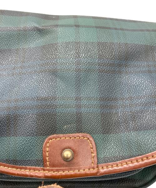 RALPH LAUREN（ラルフローレン）RALPH LAUREN (ラルフローレン) フラップチェックショルダーバッグ グリーンの古着・服飾アイテム