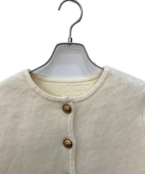 Apuweiser-riche（アプワイザーリッシェ）Apuweiser-riche (アプワイザーリッシェ) シャギーニットジャケット アイボリー サイズ:SIZE 2の古着・服飾アイテム