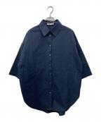 ETRE TOKYOエトレトウキョウ）の古着「ハーフスリーブオーバーシャツ」｜ネイビー
