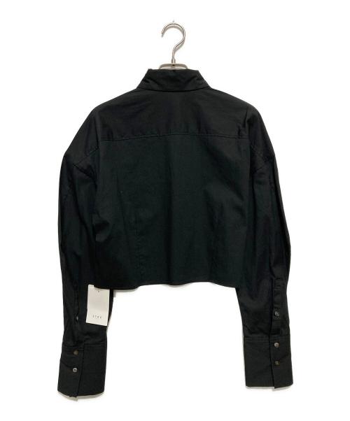 ETRE TOKYO（エトレトウキョウ）ETRE TOKYO (エトレトウキョウ) ショート丈シャツ ブラック サイズ:FREEの古着・服飾アイテム