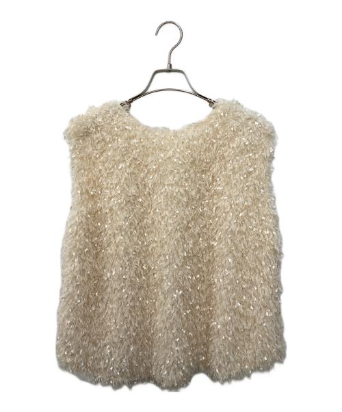 CADUNE（カデュネ）CADUNE (カデュネ) フリンジベスト アイボリー サイズ:SIZE 27の古着・服飾アイテム