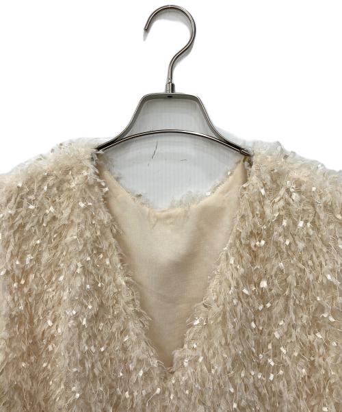 CADUNE（カデュネ）CADUNE (カデュネ) フリンジベスト アイボリー サイズ:SIZE 27の古着・服飾アイテム