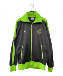 PUMA（プーマ）の古着「トラックジャケット」｜ブラック×グリーン