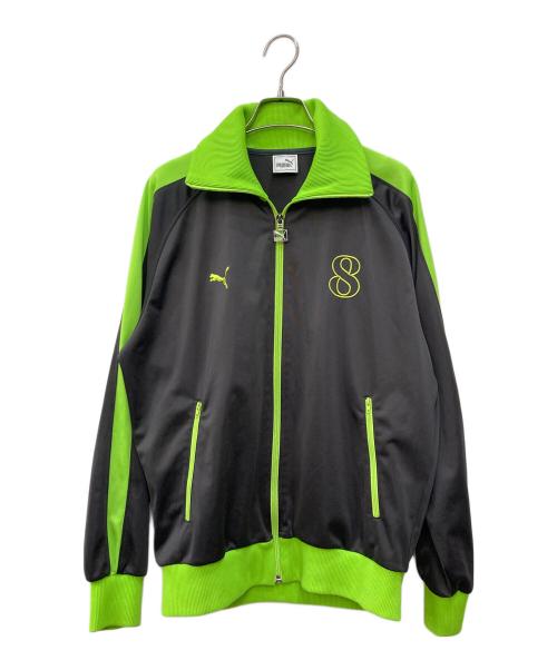 PUMA（プーマ）PUMA (プーマ) トラックジャケット ブラック×グリーン サイズ:Lの古着・服飾アイテム