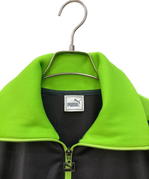 PUMA（プーマ）PUMA (プーマ) トラックジャケット ブラック×グリーン サイズ:Lの古着・服飾アイテム