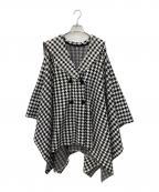 Tnewtiesトゥエンティーズ）の古着「セーラー襟ニットポンチョ」｜ホワイト×ブラック