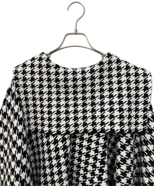 Tnewties（トゥエンティーズ）Tnewties (トゥエンティーズ) セーラー襟ニットポンチョ ホワイト×ブラック サイズ:不明の古着・服飾アイテム