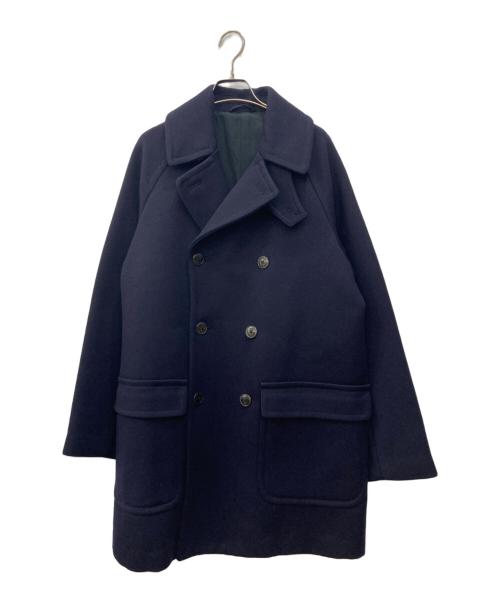 COMOLI（コモリ）COMOLI (コモリ) Cavalier Melton Double Breasted Coat ネイビー サイズ:Lの古着・服飾アイテム