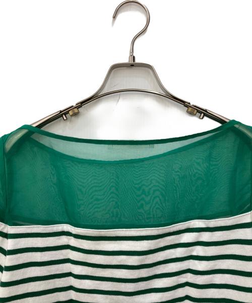 sacai luck（サカイラック）sacai luck (サカイラック) ボーダーカットソー グリーン サイズ:SIZE 2の古着・服飾アイテム