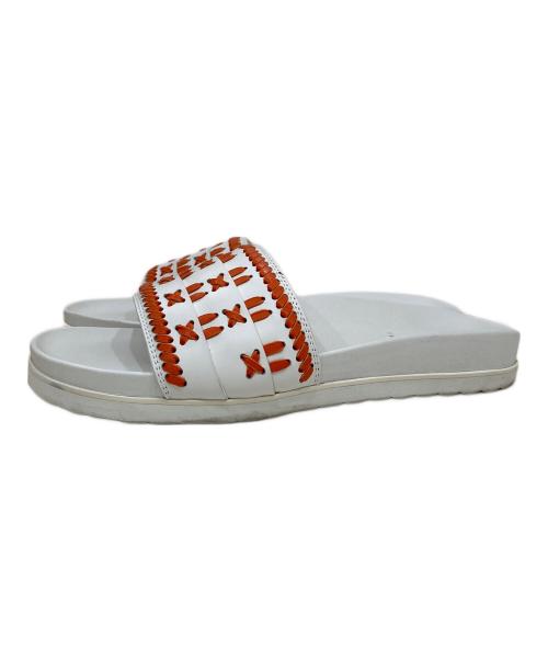 BUSCEMI（ブシェミ）BUSCEMI (ブシェミ) フラットサンダル ホワイト サイズ:SIZE 40の古着・服飾アイテム