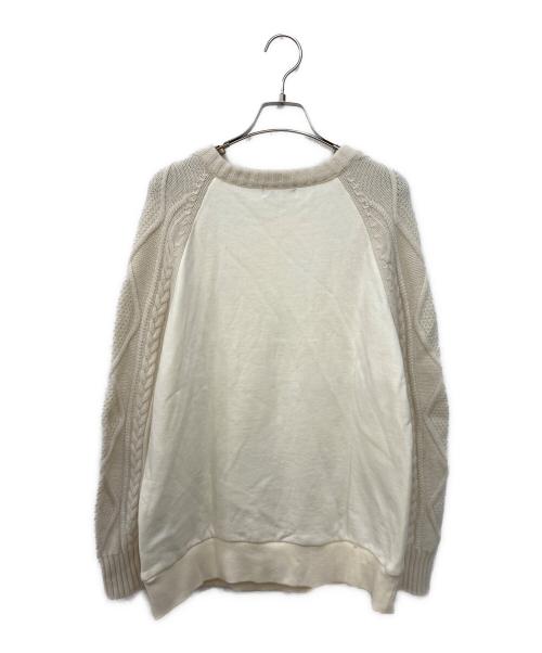 BLUE LABEL CRESTBRIDGE（ブルーレーベルクレストブリッジ）BLUE LABEL CRESTBRIDGE (ブルーレーベルクレストブリッジ) 袖切替スウェット ホワイト サイズ:SIZE 38の古着・服飾アイテム