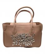 A.D.M.J.エーディーエムジェイ）の古着「スワロフスキー・クリスタル ハンドバッグ」｜ピンク