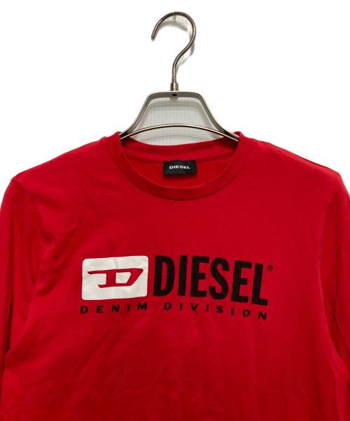 DIESEL（ディーゼル）DIESEL (ディーゼル) ロングスリーブカットソー レッド サイズ:SIZE 12の古着・服飾アイテム