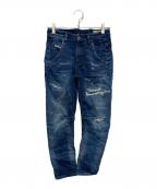 DIESELディーゼル）の古着「ジョグダメージ加工デニムパンツ」｜インディゴ