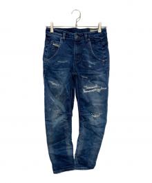 DIESEL（ディーゼル）の古着「ジョグダメージ加工デニムパンツ」｜インディゴ