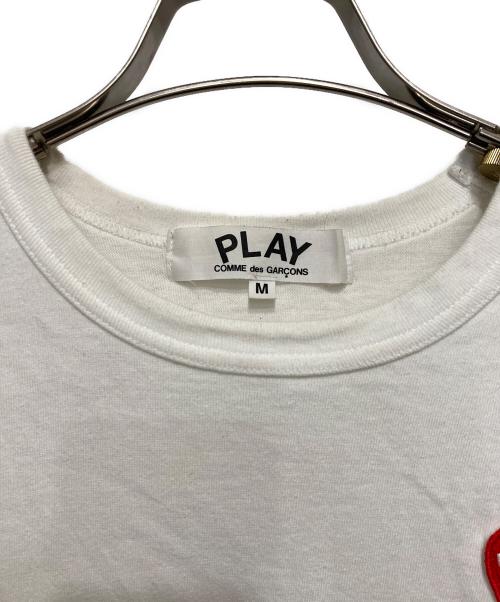PLAY COMME des GARCONS（プレイコムデギャルソン）PLAY COMME des GARCONS (プレイ コムデギャルソン) ロングスリーブカットソー ホワイト サイズ:Mの古着・服飾アイテム