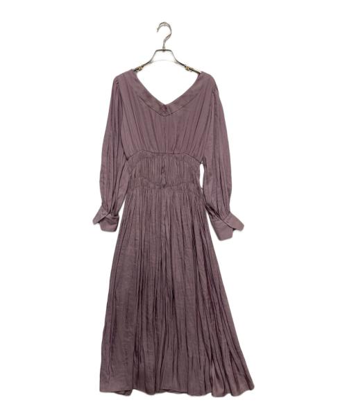 HER LIP TO（ハーリップトゥ）Her lip to (ハーリップトゥ) Side Bow Vintage Twill Dress ピンク サイズ:Mの古着・服飾アイテム