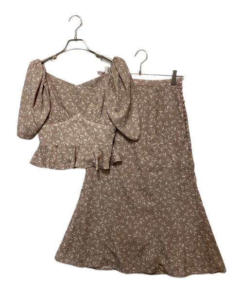 HER LIP TO（ハーリップトゥ）HER LIP TO (ハーリップトゥ) Muguet-Printed Romantic Set ベージュ サイズ:Mの古着・服飾アイテム