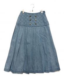BORDERS at BALCONY（ボーダーズアットバルコニー）の古着「DENIM QUILTED SKIT」｜インディゴ