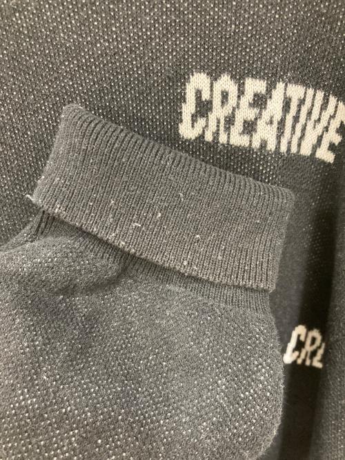 TTT MSW（ティー）TTT MSW (ティー) creative drug store (クリエイティヴドラッグストア) 総柄ニット ブラック サイズ:Mの古着・服飾アイテム