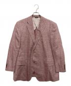 LANVIN COLLECTIONランバンコレクション）の古着「ウール×リネン×シルクツイード2Bジャケット」｜レッド