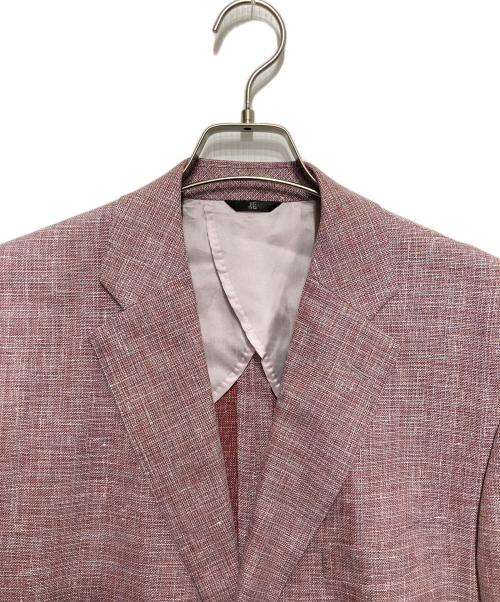 LANVIN COLLECTION（ランバンコレクション）LANVIN COLLECTION (ランバンコレクション) ウール×リネン×シルクツイード2Bジャケット レッド サイズ:SIZET50の古着・服飾アイテム