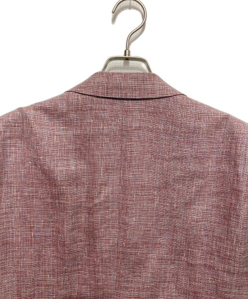 LANVIN COLLECTION（ランバンコレクション）LANVIN COLLECTION (ランバンコレクション) ウール×リネン×シルクツイード2Bジャケット レッド サイズ:SIZET50の古着・服飾アイテム