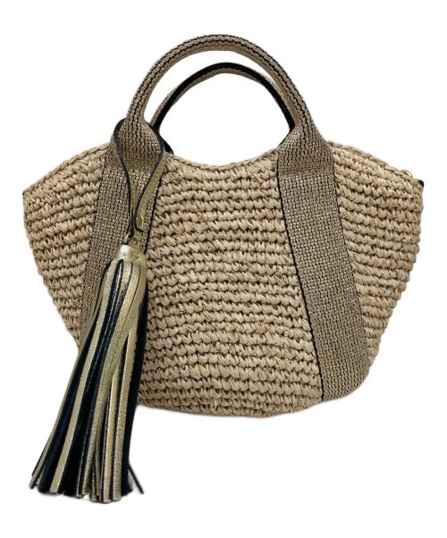 VIOLAd'ORO（ヴィオラドーロ）VIOLAd'ORO (ヴィオラドーロ) カゴバッグ ベージュの古着・服飾アイテム