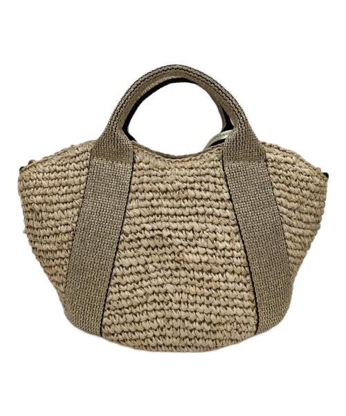 VIOLAd'ORO（ヴィオラドーロ）VIOLAd'ORO (ヴィオラドーロ) カゴバッグ ベージュの古着・服飾アイテム