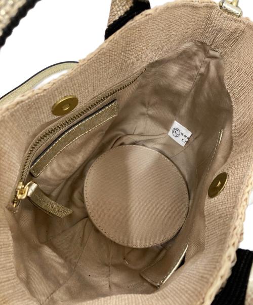 VIOLAd'ORO（ヴィオラドーロ）VIOLAd'ORO (ヴィオラドーロ) カゴバッグ ベージュの古着・服飾アイテム