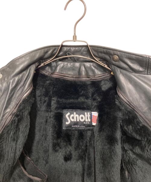 Schott（ショット）Schott (ショット) ライナー付シングルライダースジャケット ブラック サイズ:SIZE38の古着・服飾アイテム