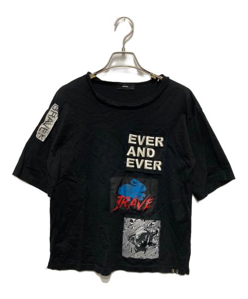 DIESEL（ディーゼル）DIESEL (ディーゼル) クルーネックTシャツ ブラック サイズ:XSの古着・服飾アイテム