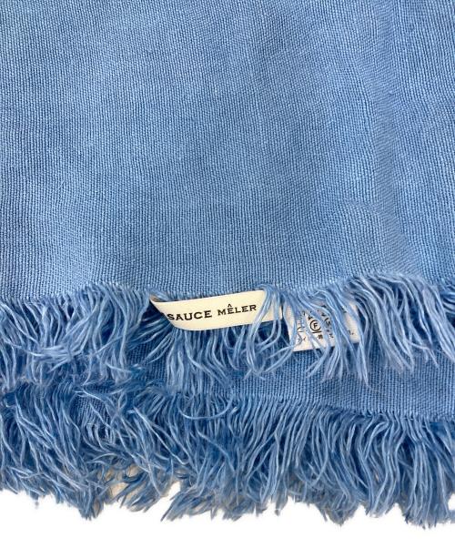 ASAUCE MELER（アソースメレ）ASAUCE MELER (アソースメレ) リネンストール スカイブルーの古着・服飾アイテム