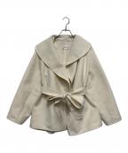 FRAY IDフレイ アイディー）の古着「ショールカラーショートリバーコート」｜ホワイト