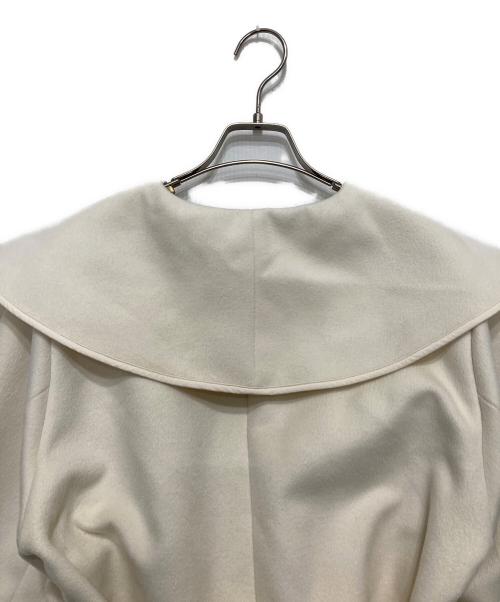 FRAY ID（フレイ アイディー）FRAY ID (フレイ アイディー) ショールカラーショートリバーコート ホワイト サイズ:FREEの古着・服飾アイテム