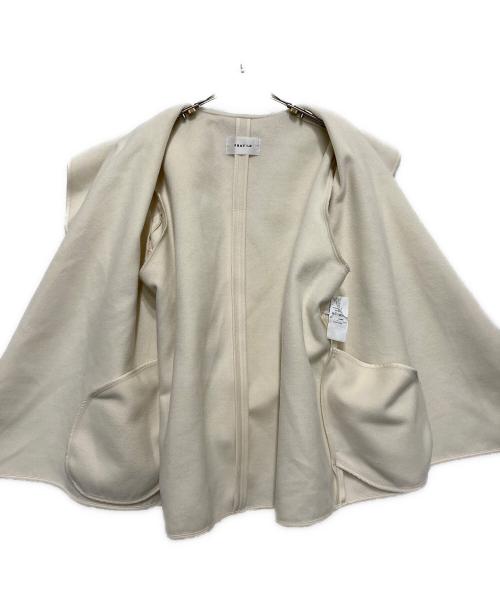 FRAY ID（フレイ アイディー）FRAY ID (フレイ アイディー) ショールカラーショートリバーコート ホワイト サイズ:FREEの古着・服飾アイテム