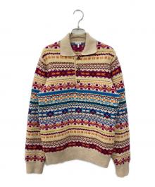 LOEWE（ロエベ）の古着「ウールジャカードポロニット」｜マルチカラー