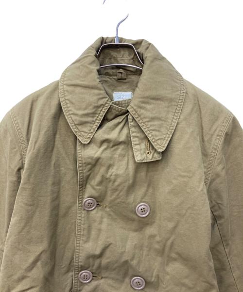 HOUSTON（ヒューストン）HOUSTON (ヒューストン) ライナー付きミリタリーコート カーキ サイズ:36R 未使用品の古着・服飾アイテム