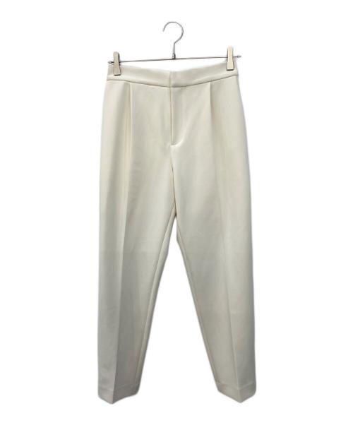 UNITED ARROWS TOKYO（ユナイテッドアローズトウキョウ）UNITED ARROWS TOKYO (ユナイテッドアローズトウキョウ) SPONGY タック テーパード パンツ ホワイト サイズ:Lの古着・服飾アイテム