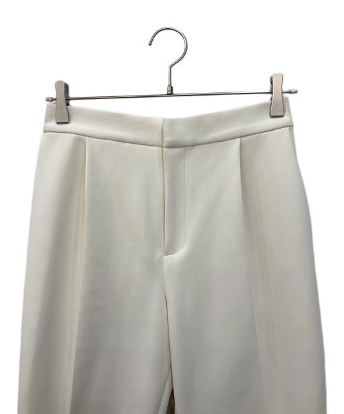 UNITED ARROWS TOKYO（ユナイテッドアローズトウキョウ）UNITED ARROWS TOKYO (ユナイテッドアローズトウキョウ) SPONGY タック テーパード パンツ ホワイト サイズ:Lの古着・服飾アイテム