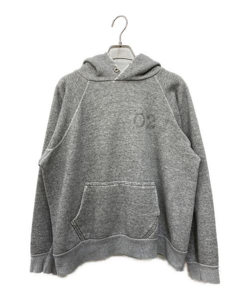 DISCUS（ディスカス）DISCUS (ディスカス) 80’s 霜降りラグランフーディ グレー サイズ:Lの古着・服飾アイテム