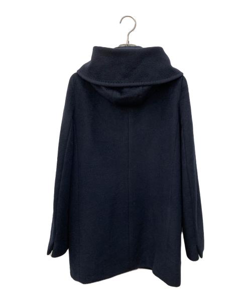 MaxMara（マックスマーラ）MaxMara (マックスマーラ) キャメルウールフーデッドコート ネイビー サイズ:Sの古着・服飾アイテム