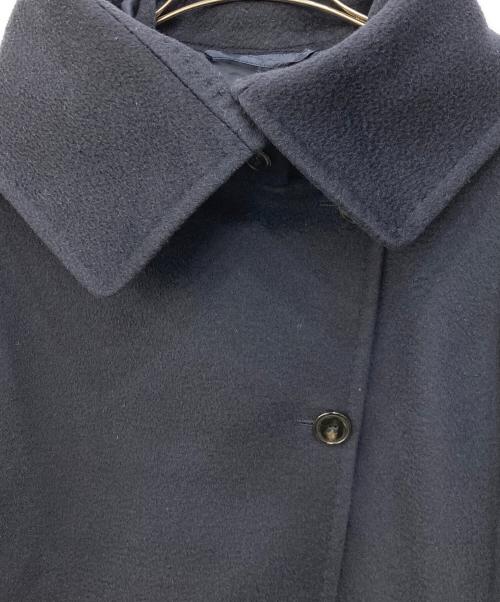 MaxMara（マックスマーラ）MaxMara (マックスマーラ) キャメルウールフーデッドコート ネイビー サイズ:Sの古着・服飾アイテム