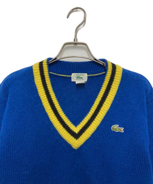 IZOD LACOSTE（アイゾッド ラコステ）IZOD LACOSTE (アイゾッド ラコステ) Vネックニット ブルー サイズ:Mの古着・服飾アイテム