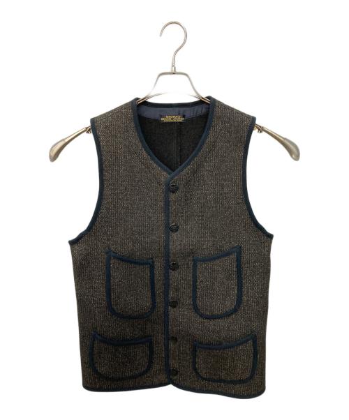 BROWN'S BEACH JACKET（ブラウンズビーチジャケット）BROWN'S BEACH JACKET (ブラウンズビーチジャケット) ローネックベスト グレー サイズ:SIZE36の古着・服飾アイテム