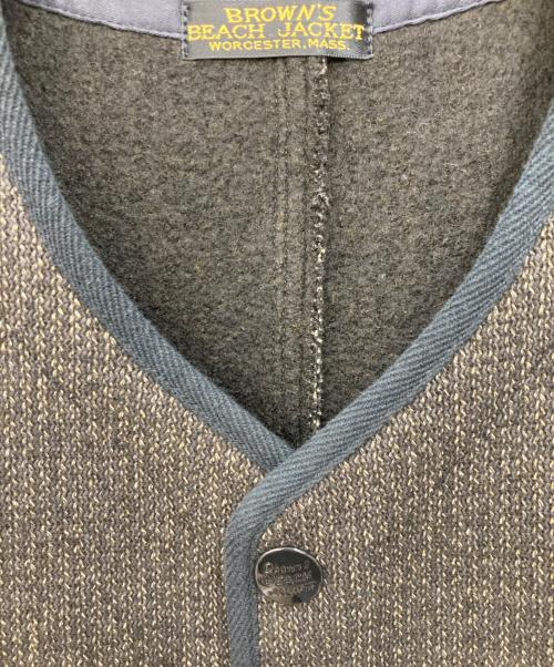 BROWN'S BEACH JACKET（ブラウンズビーチジャケット）BROWN'S BEACH JACKET (ブラウンズビーチジャケット) ローネックベスト グレー サイズ:SIZE36の古着・服飾アイテム