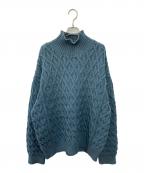 AURALEEオーラリー）の古着「オーバーサイズケーブルニット」｜ブルー