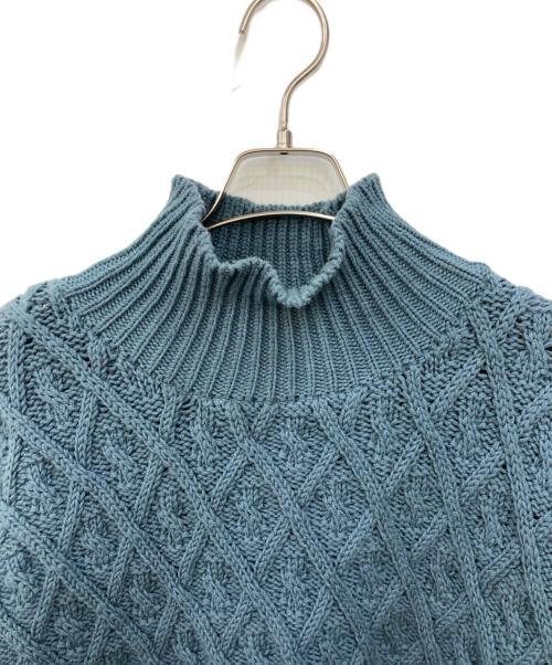 AURALEE（オーラリー）AURALEE (オーラリー) オーバーサイズケーブルニット ブルー サイズ:不明の古着・服飾アイテム