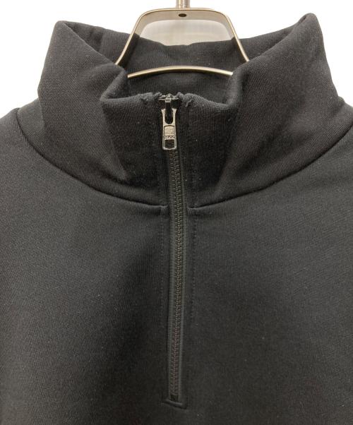 AURALEE（オーラリー）AURALEE (オーラリー) BAGGY POLYESTER SWEAT HALF ZIP ブラック サイズ:SIZE 4の古着・服飾アイテム