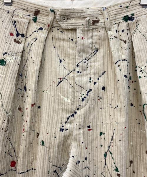 NEAT（ニート）NEAT (ニート) ペイントコーデュロイパンツ アイボリー サイズ:SIZE 46の古着・服飾アイテム